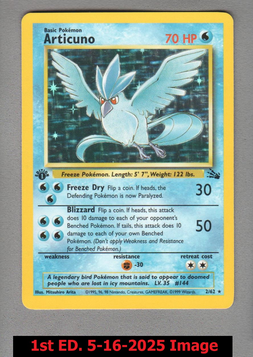 Articuno - 2/62 - Holo Rare - 1st Edition